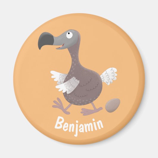 Grappige dodo vogel cartoon illustratie magneet (Voorkant)