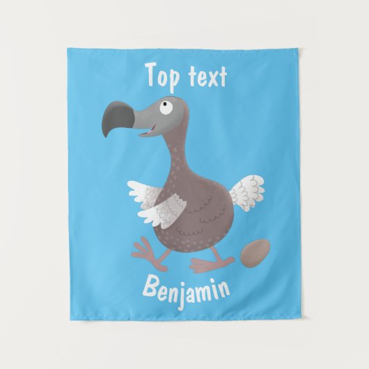 Grappige dodo vogel cartoon illustratie wandkleed (Voorkant)
