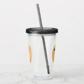 Grappige dodo vogel cartoonillustratie acryl drinkbeker (Links)