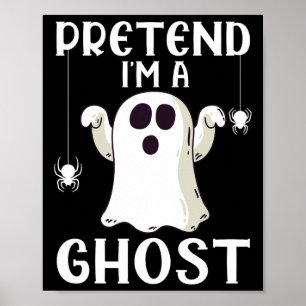 Grappige Doe alsof ik een geest ben Lui Halloween Poster