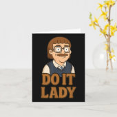 Grappige Doe Het Dame Kletspraat Humor Idee  Kaart (Gele Bloem)