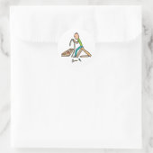 Grappige Doe-het-zelf Bouwpakket Montage Ronde Sticker (Tas)