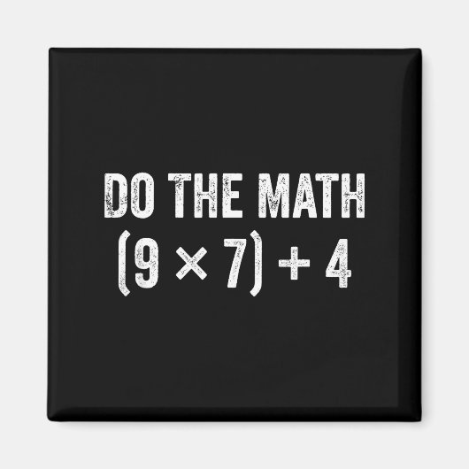 Grappige Doe Wiskunde 67 Meme Magneet (Voorkant)