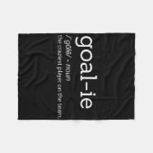 Grappige Doelman Keeper Definitie Voetbal Hockey P Fleece Deken (Voorkant (Horizontaal))