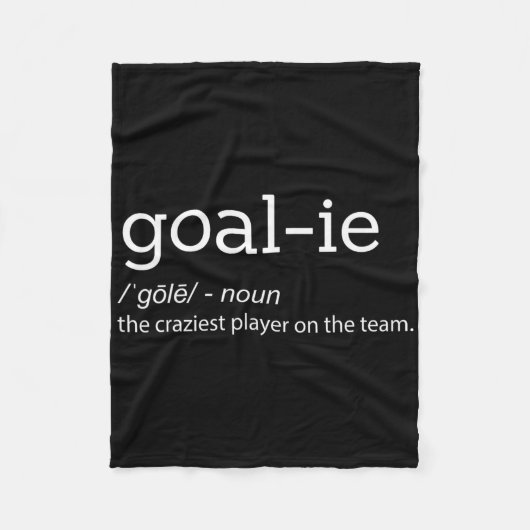 Grappige Doelman Keeper Definitie Voetbal Hockey P Fleece Deken (Voorkant)