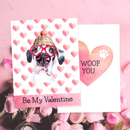 Grappige Dog Argwanendje Hond Valentijnsdag Feestdagenkaart