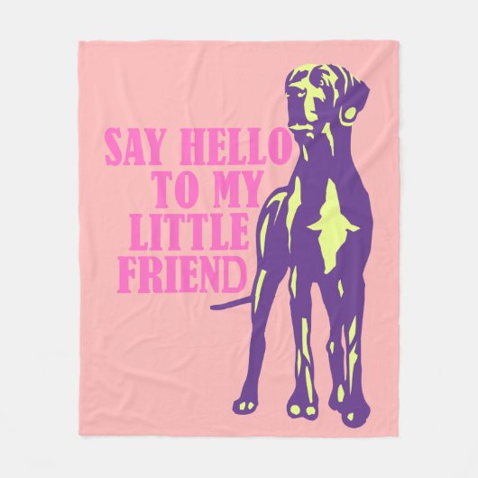 Grappige Dog  Fleece Deken (Voorkant)