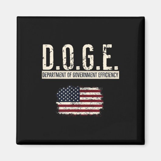 Grappige Doge Department of Government Efficiency Magneet (Voorkant)