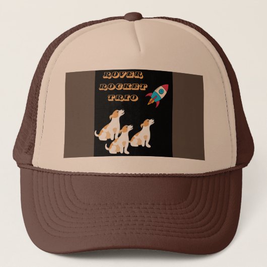 grappige Doggy Space Mission Trucker Pet (Voorkant)