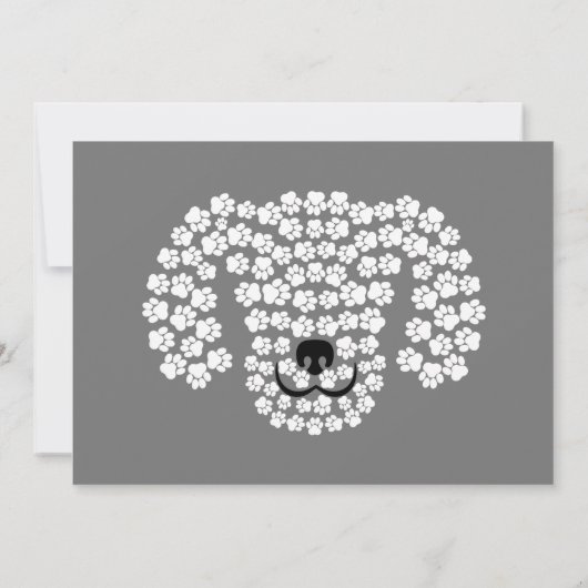 Grappige Doggy Verjaardagsfeestuitnodiging Kaart (Achterkant)