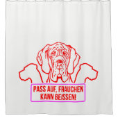 Grappige Dogues de Bordeaux Honden Statement Douchegordijn (Voorkant)
