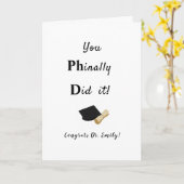 grappige dokter afstuderen afstuderen kaart (Gele Bloem)