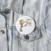 Grappige dokter die voet anatomie onderwijst ronde button 7,6 cm (In situ)