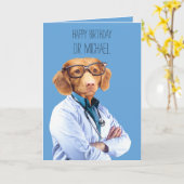 Grappige Dokter en Verjaardag Verpleegster Kaart (Gele Bloem)