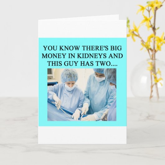 grappige dokter humor kaart (Gele Bloem)