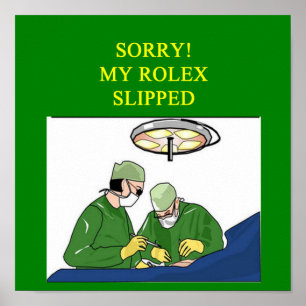 grappige dokter humor poster