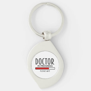 Grappige dokter in opleiding geneeskundestudent sleutelhanger