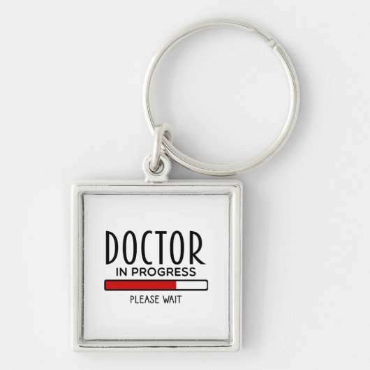 Grappige dokter in opleiding geneeskundestudent   sleutelhanger (Voorkant)