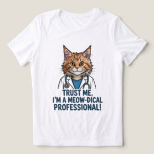 Grappige Dokter Kat Medische Humor Illustratie Tri-Blend Shirt