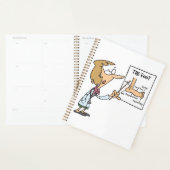 Grappige dokter leert voet anatomie planner (Display)