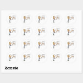 Grappige dokter leert voet anatomie ronde sticker (Vel)