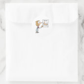Grappige dokter leert voet anatomie ronde sticker (Tas)
