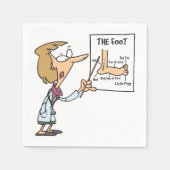 Grappige dokter leert voet anatomie servet (Voorkant)