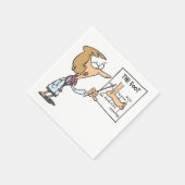 Grappige dokter leert voet anatomie servet (Hoek)