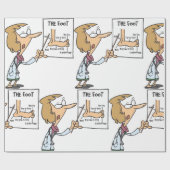 Grappige dokter leert voetanatomie cadeaupapier (Vlak)