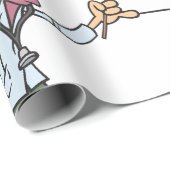 Grappige dokter leert voetanatomie cadeaupapier (Rol Hoek)