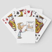 Grappige dokter leert voetanatomie pokerkaarten (Achterkant)
