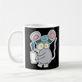 grappige dokter muis koffiemok (Links)