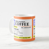 Grappige dokters voorschrift koffiemok
 tweekleurige koffiemok (Voorkant links)