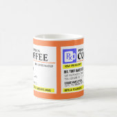 Grappige dokters voorschrift koffiemok
 tweekleurige koffiemok (Center)