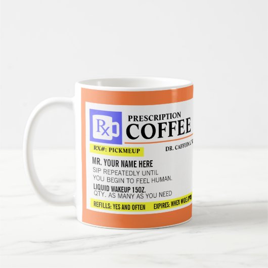 Grappige dokters voorschrift koffiemok
tweekleurige koffiemok (Links)