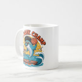 Grappige Dolfijn Dunk Afro Basketbal Koffiemok (Voorkant links)