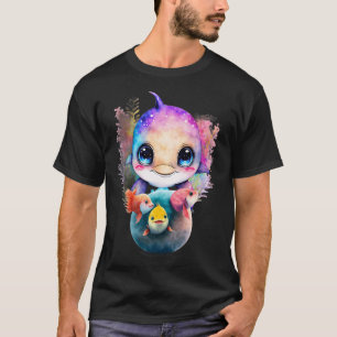 Grappige dolfijn en vis vrienden t-shirt