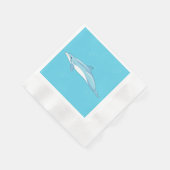 Grappige dolfijn in de oceaan servet (Hoek)