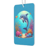 Grappige dolfijn in het levendige koraalrif luchtverfrisser (Links)