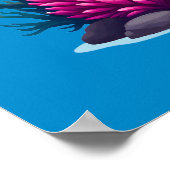 Grappige dolfijn in het levendige koraalrif poster (Hoek)