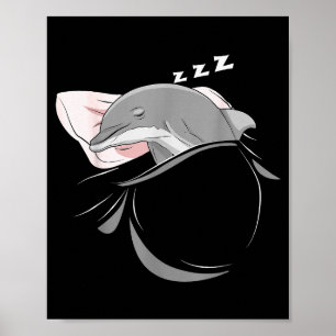 Grappige dolfijn Merch voor vrouwen, mannen & Poster