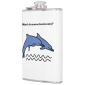 Grappige Dolfijn Ocean Love Waves Vinyl Wrapped Fl Heupfles (Links)