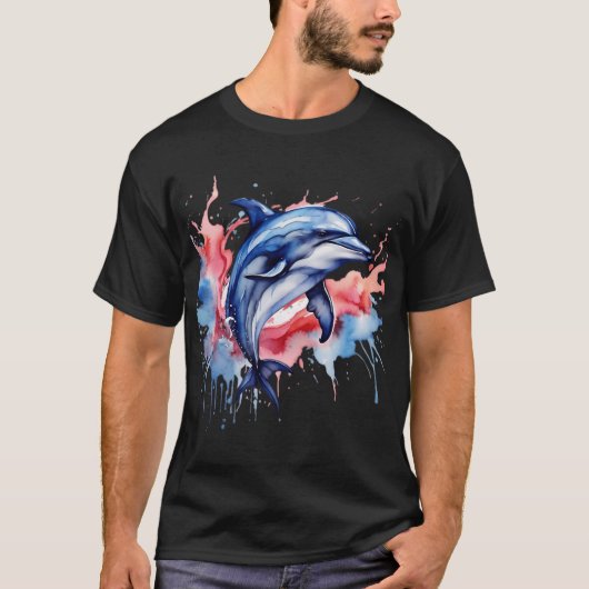 Grappige Dolfijnliefhebber Schattig T-shirt (Voorkant)