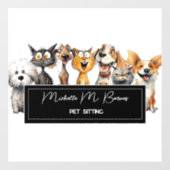 Grappige Dolle Katten Honden Oppas Professioneel Raamsticker (Vel)