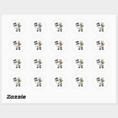 grappige dolle koe ronde sticker (Vel)