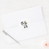 grappige dolle koe ronde sticker (Envelop)