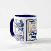 Grappige dominee altijd gelijk Christelijke Humor Mok (Voorkant links)