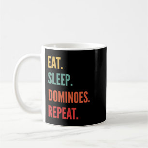 Grappige Domino's Gift Eet Slaap Domino's Herhalen Koffiemok