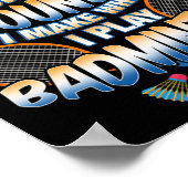 Grappige Dominton Racquet Shuttle Sport Zomerbaan Poster (Hoek)