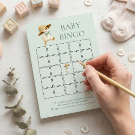 Grappige Domme Gans Bingo Turquoise Baby Shower Sp Kaart